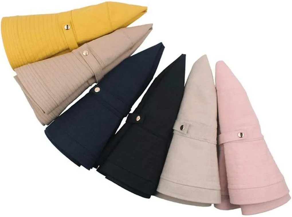 BeFur Summer Sun Hats for Women Wide Brim Bucket Hat Packable Roll Up Beach Cap