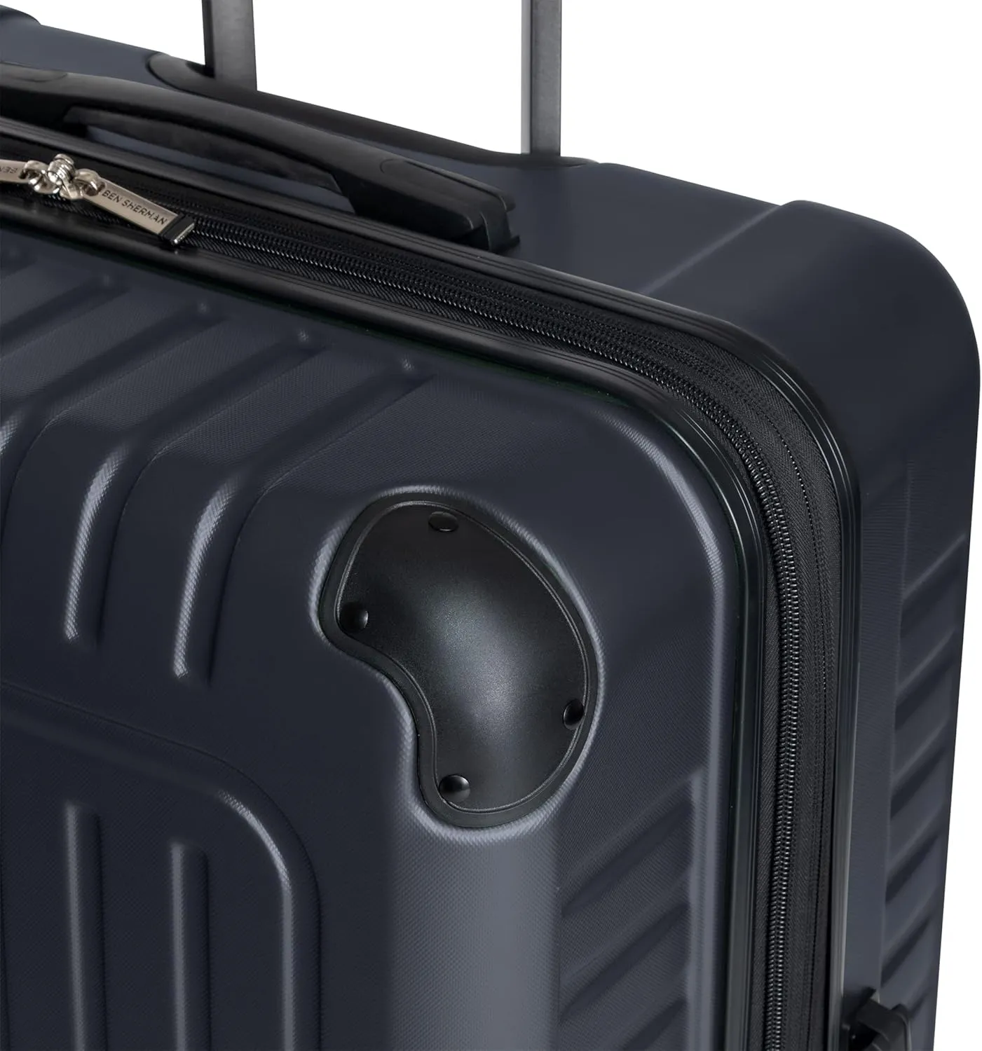 Ben Sherman Sunderland Spinner Travel Upright Luggage, Naval, 24-Inch Checked