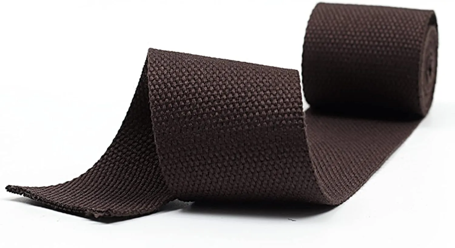 Bias Binding Tape for Sewing，Cotton Tape, Woven Cotton Tape Sewing Tape, Webbing Strap Cotton Canvas Upholstery Webbing Straps for Bags Making(Coffee,25MM x 5Yards)