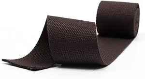Bias Binding Tape for Sewing，Cotton Tape, Woven Cotton Tape Sewing Tape, Webbing Strap Cotton Canvas Upholstery Webbing Straps for Bags Making(Coffee,25MM x 5Yards)