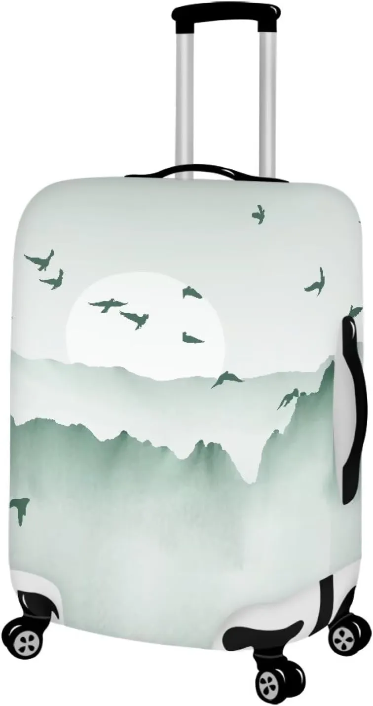 Birds And Sunset Suitcase Covers Protectors Luggage Protector Suitcase Cover for Women Gifts for Travelers Women Personalized Luggage Cover for Suitcase Suit Case Protection-L