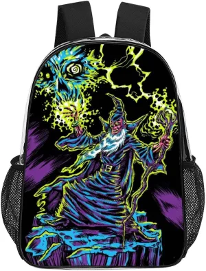 Blacklight by Evil Witch Transparent Fashion Waterproof PVC Transparent Backpack Unisex 17 Inches