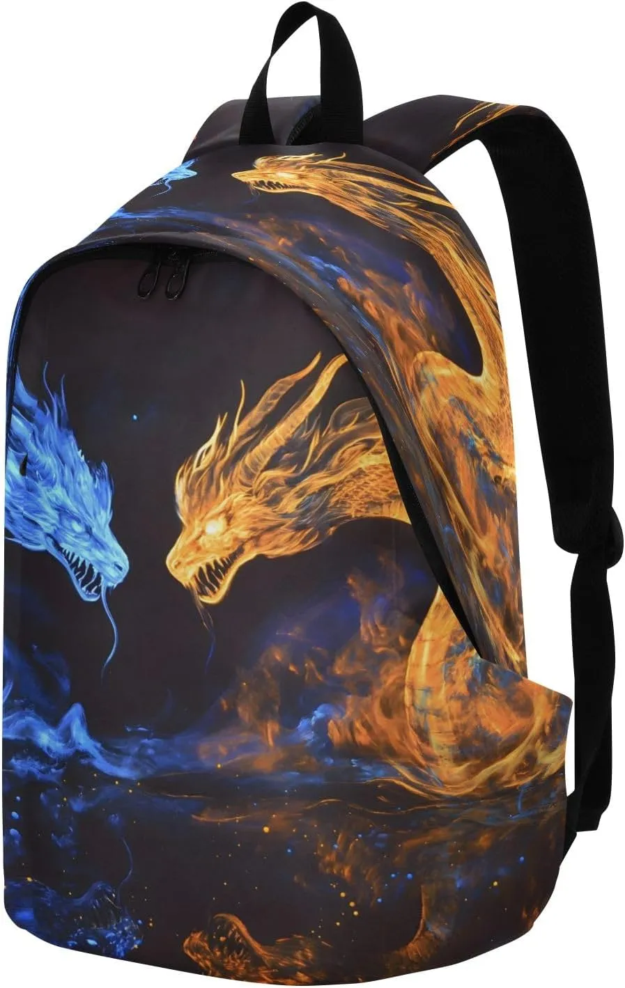 Blue Dragon Orange Dragon Travel Backpack for Women Men Laptop Backpack College Bookbag Large Capacity Computer Backpacks