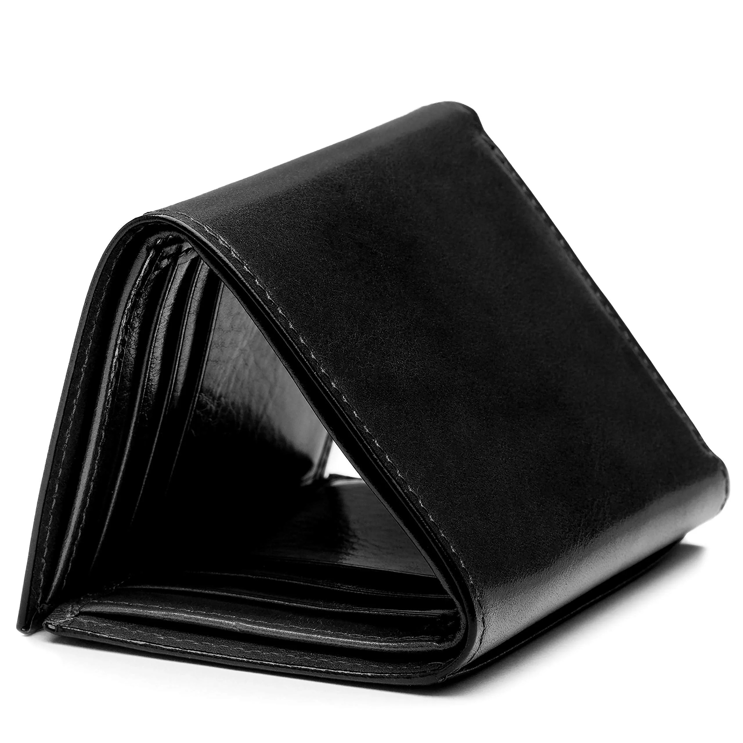 Bosca Mens Old Leather Collection Double ID Trifold Wallet