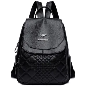 BP748 - Retro Soft Leather Casual Backpack