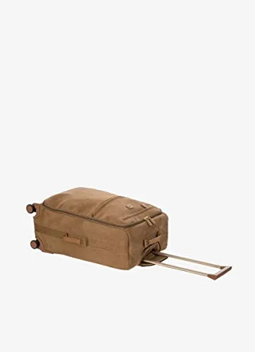 Bric's Suitcase Life Collection, Medium Suitcase with Zippered Pockets and 4 Wheels, Suede Effect, Dimensions 40x65x24, Blue