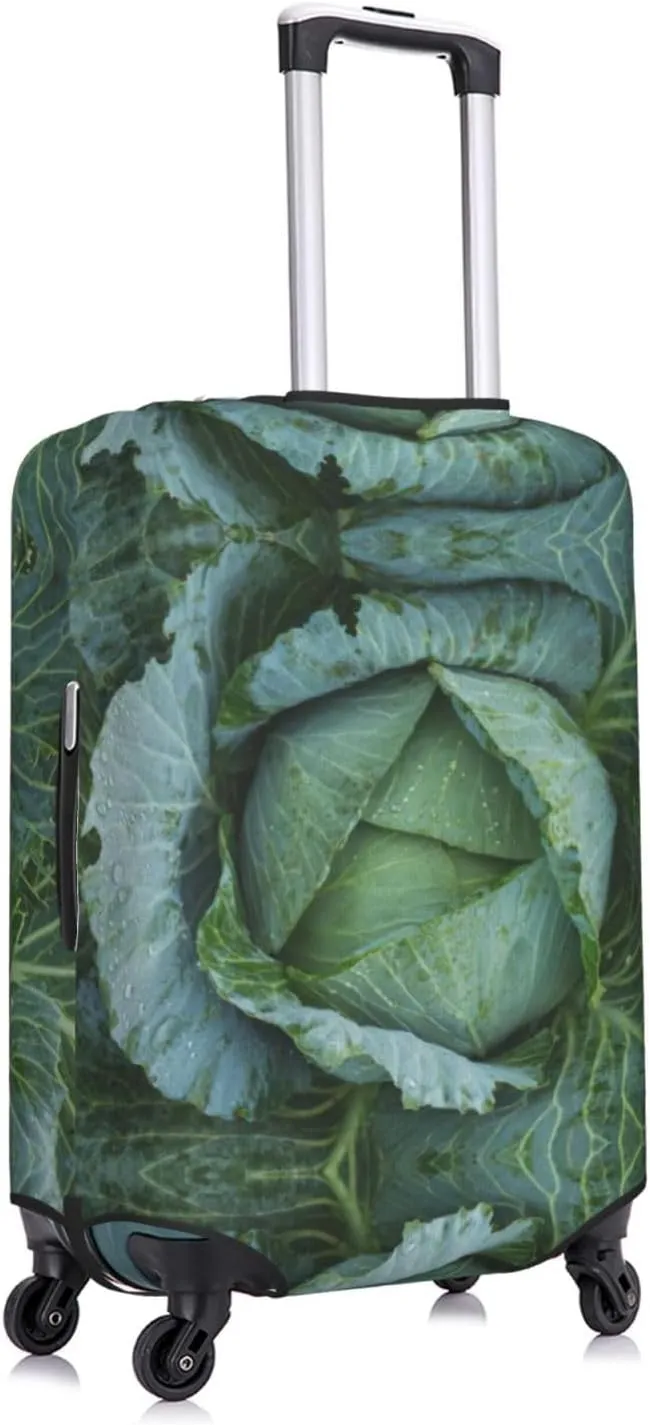 Bright Cabbage Print Suitcase Covers Personalized Luggage Protector Elastic Washable Travel Gear Cover