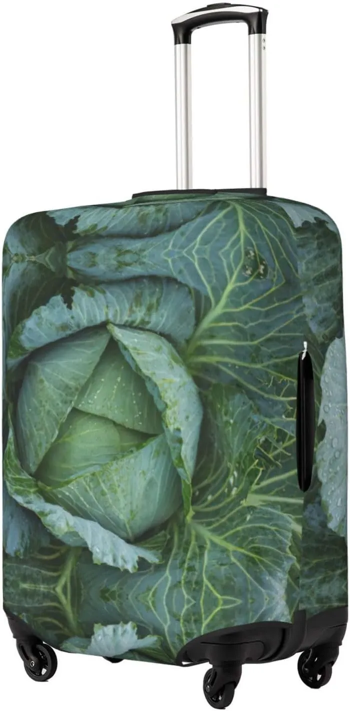 Bright Cabbage Print Suitcase Covers Personalized Luggage Protector Elastic Washable Travel Gear Cover
