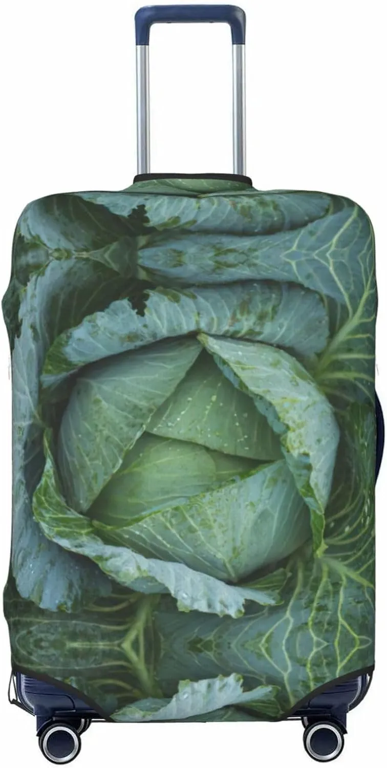 Bright Cabbage Print Suitcase Covers Personalized Luggage Protector Elastic Washable Travel Gear Cover