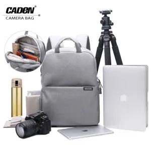 CADEN Backpacks Camera Bags Soft Shoulders Wine Slivery Blue Red Bag Men Women