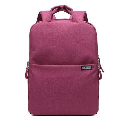 CADEN Backpacks Camera Bags Soft Shoulders Wine Slivery Blue Red Bag Men Women