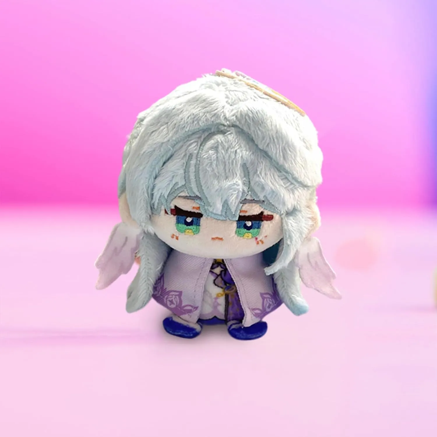 CALEMBOU Anime Plush Keychain, 4" Cute Chibi Plush Figure Key Chain Charms for Backpack, Kafka Robin Sunday Plush Gift for HSR Fans (Robin)