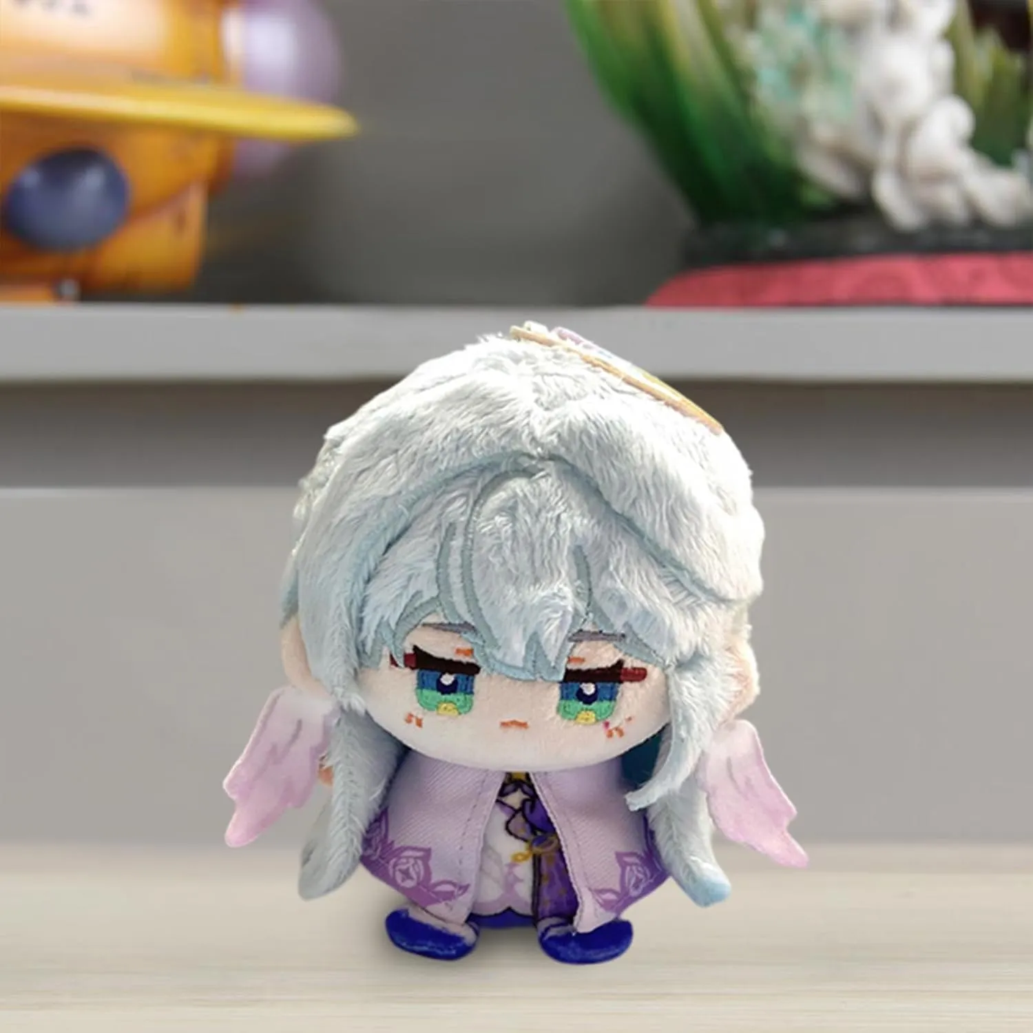 CALEMBOU Anime Plush Keychain, 4" Cute Chibi Plush Figure Key Chain Charms for Backpack, Kafka Robin Sunday Plush Gift for HSR Fans (Robin)