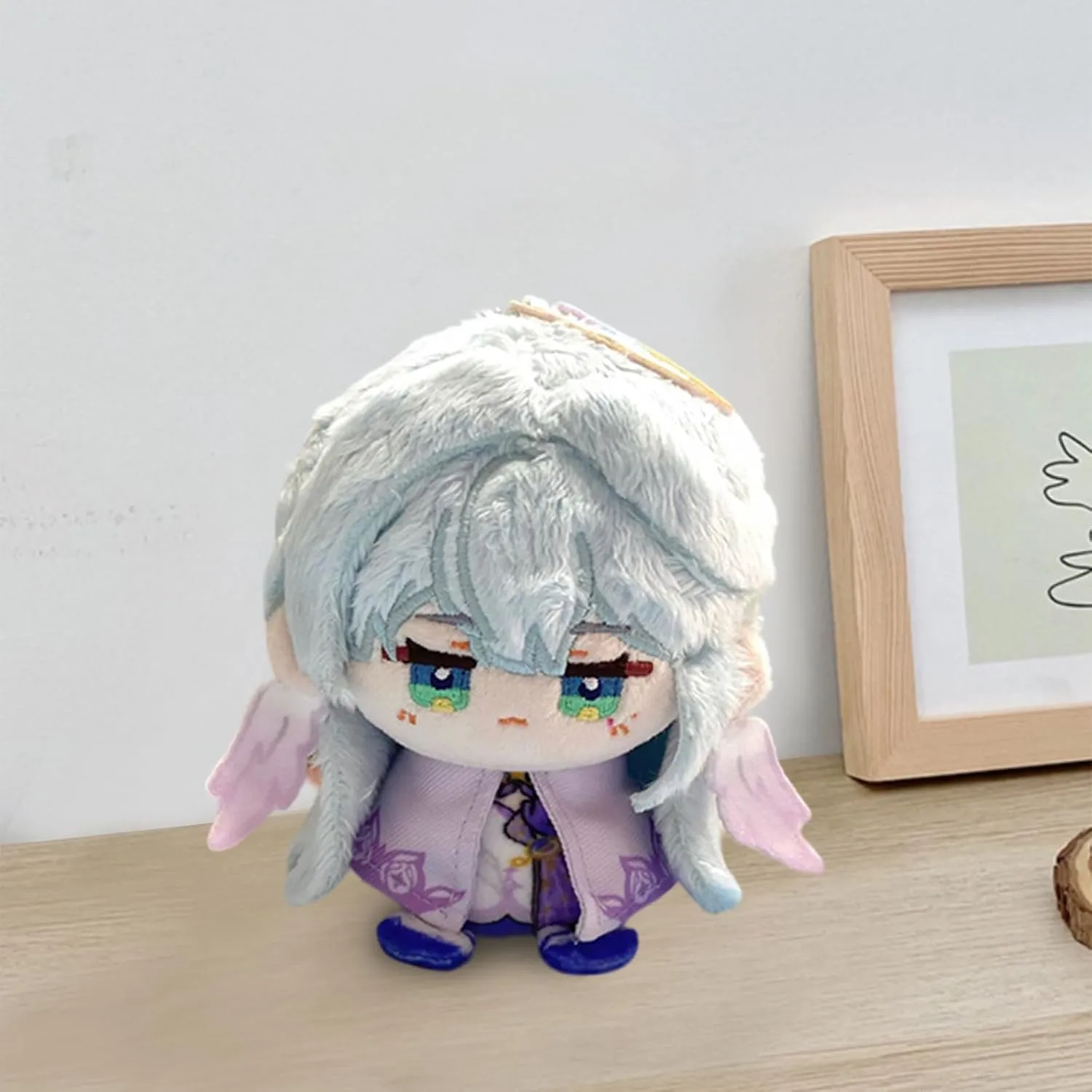 CALEMBOU Anime Plush Keychain, 4" Cute Chibi Plush Figure Key Chain Charms for Backpack, Kafka Robin Sunday Plush Gift for HSR Fans (Robin)