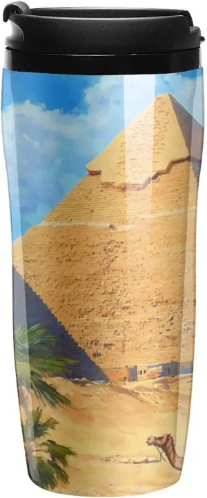 Camel Coffee Mug with Lid Portable Tumbler Water Bottle for Travel Business 350ml