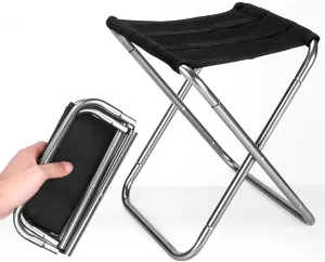 Camping Stools, Portable Folding Camping Stool,Folding Camp Stool with Thickened Tube Frame, Portable and Waterproof Small Seat, Ideal for Outdoor Hiking, Fishing, Picnic 26*22*25cm/10.2*8.6*9.8in