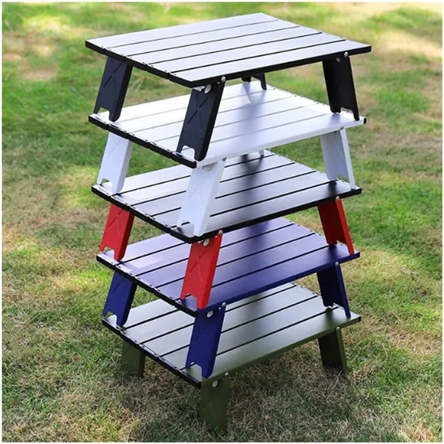 camping table Outdoor Mini Folding Table Camping Tent Table Camping Portable Coffee Table Home Bed Computer Table Aluminum Table Foldable and lightweight camping table, Oriental Jousuke