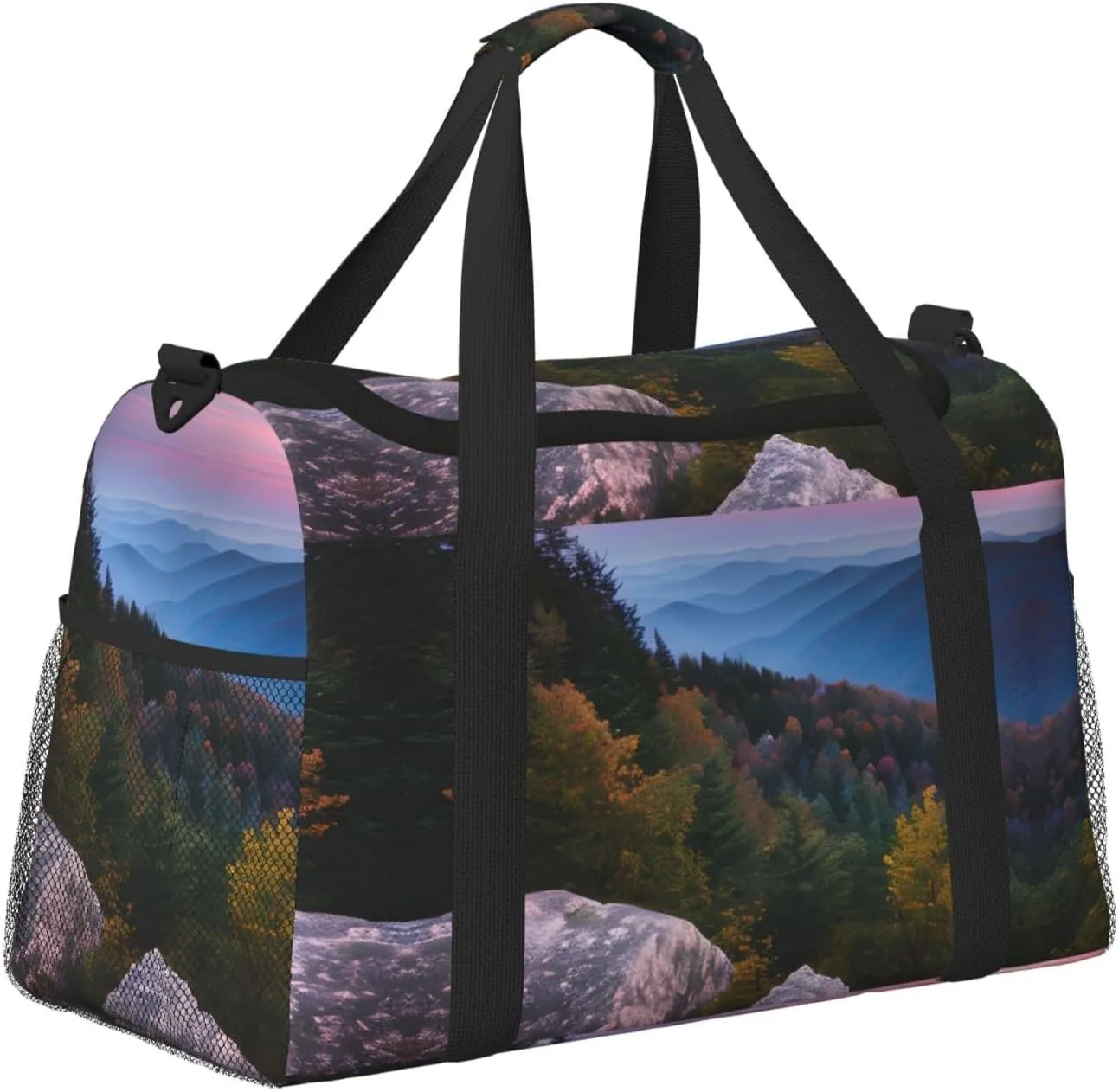 Canadian Smokey Mountain Cliff Travel Bag, Weekender Bags For Women Men For Outdoor Adventures, Ideal For Camping And Hiking