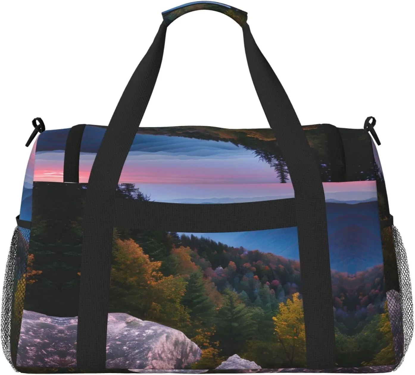 Canadian Smokey Mountain Cliff Travel Bag, Weekender Bags For Women Men For Outdoor Adventures, Ideal For Camping And Hiking