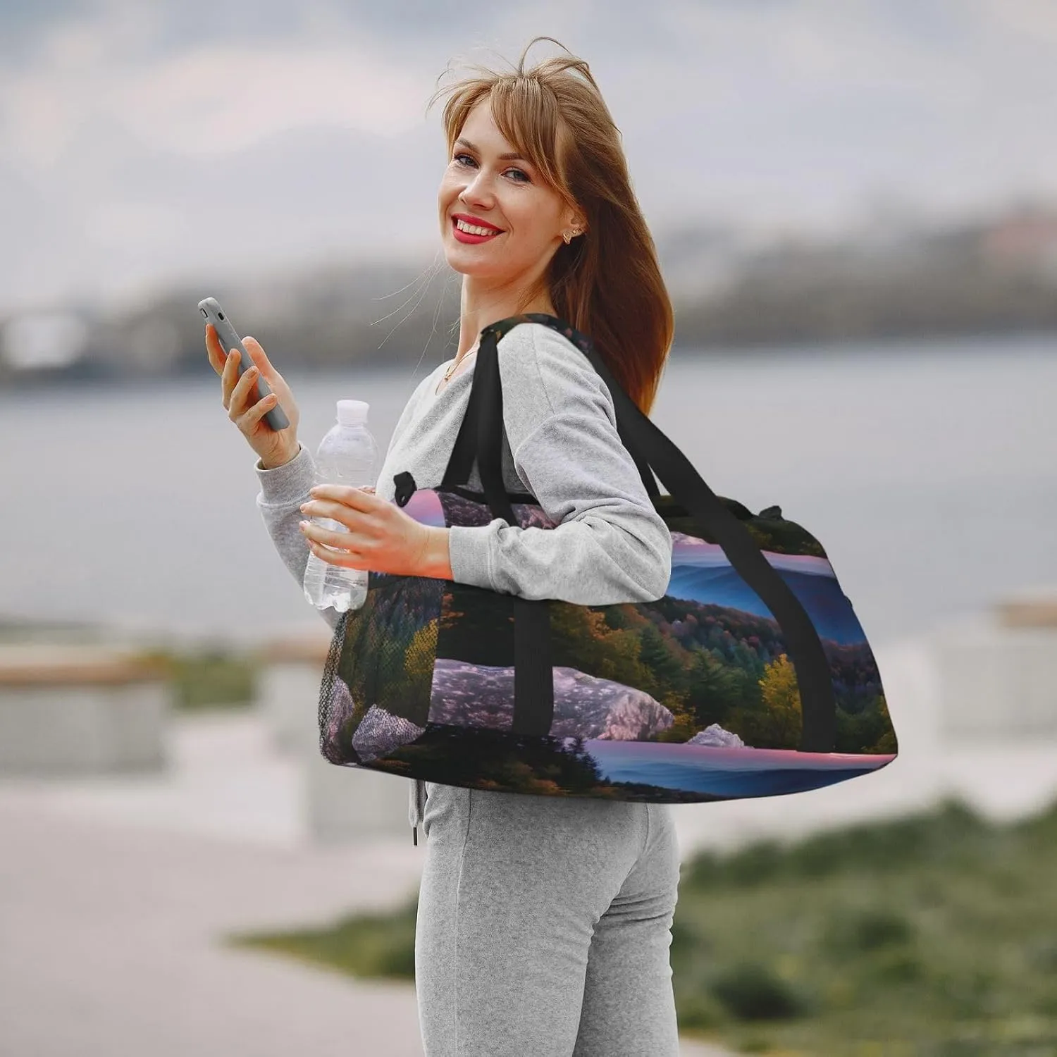 Canadian Smokey Mountain Cliff Travel Bag, Weekender Bags For Women Men For Outdoor Adventures, Ideal For Camping And Hiking
