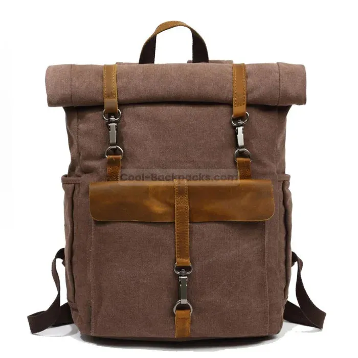 Canvas and Leather Backpack
