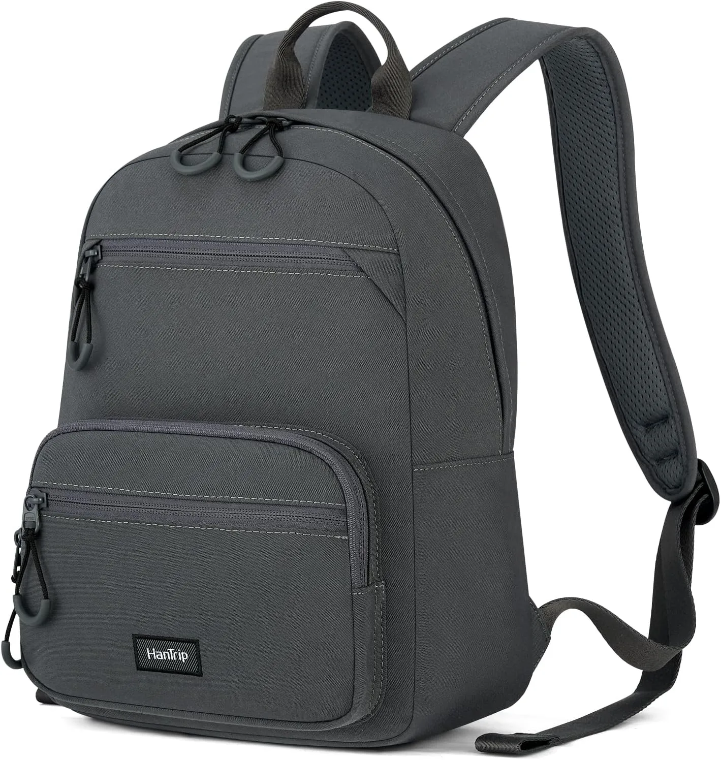 Carry On Travel Backpack For Men Women, 13 Inch Small Mini Work Bag Personal Item Backpacks, Camping Back Pack Lightweight Hiking Daypack For Office Nurse Commuter (Dark Gray)