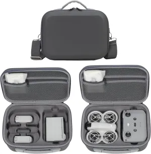 Carrying Case for DJI Neo-Portable PU Protective Storage Bag with YKK Zipper for DJI Neo Fly More Combo,RC-N3 Remote Controller, Neo Intelligent Flight Battery & Aceessories-Grey