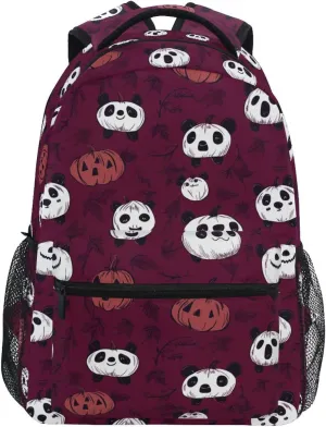 Cartoon Cute White Halloween Panda kids backpack for boy with big book bags for 6th grade school boys girls morrales escolares para ni?os
