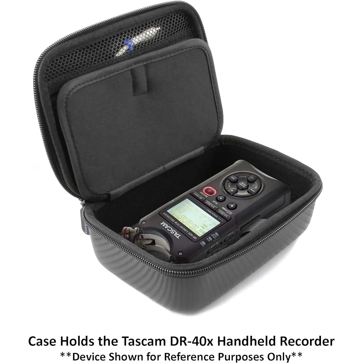 CASEMATIX Portable Recorder Carrying Case Compatible with Tascam Dr-40X Studio Recorder Dr40 S Size Accessories