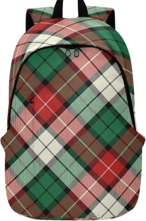 Casual Daypack Backpacks for Women Colorful Plaid Stripes Fashion Gifts Teen College Bookbag