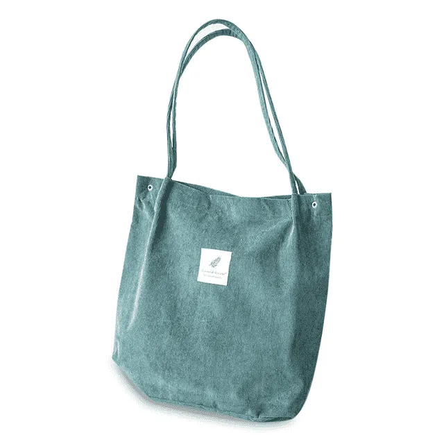 Casual High Capacity Foldable Canvas Shoulder Bag for Women