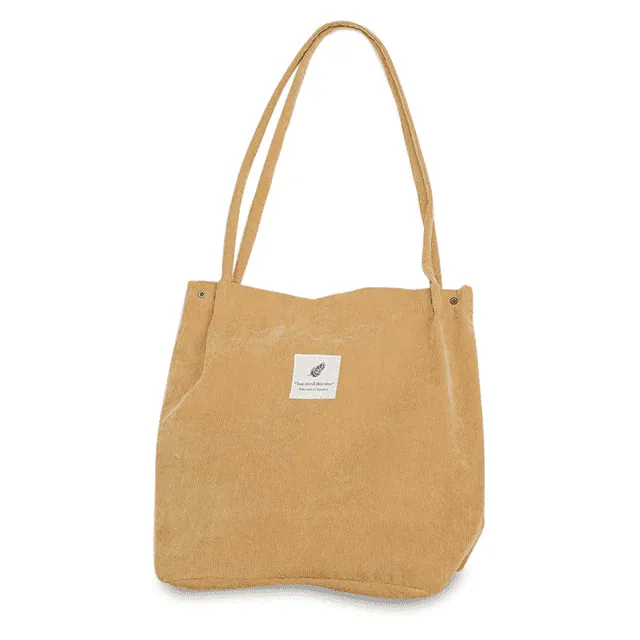 Casual High Capacity Foldable Canvas Shoulder Bag for Women