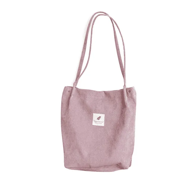 Casual High Capacity Foldable Canvas Shoulder Bag for Women