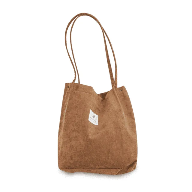 Casual High Capacity Foldable Canvas Shoulder Bag for Women
