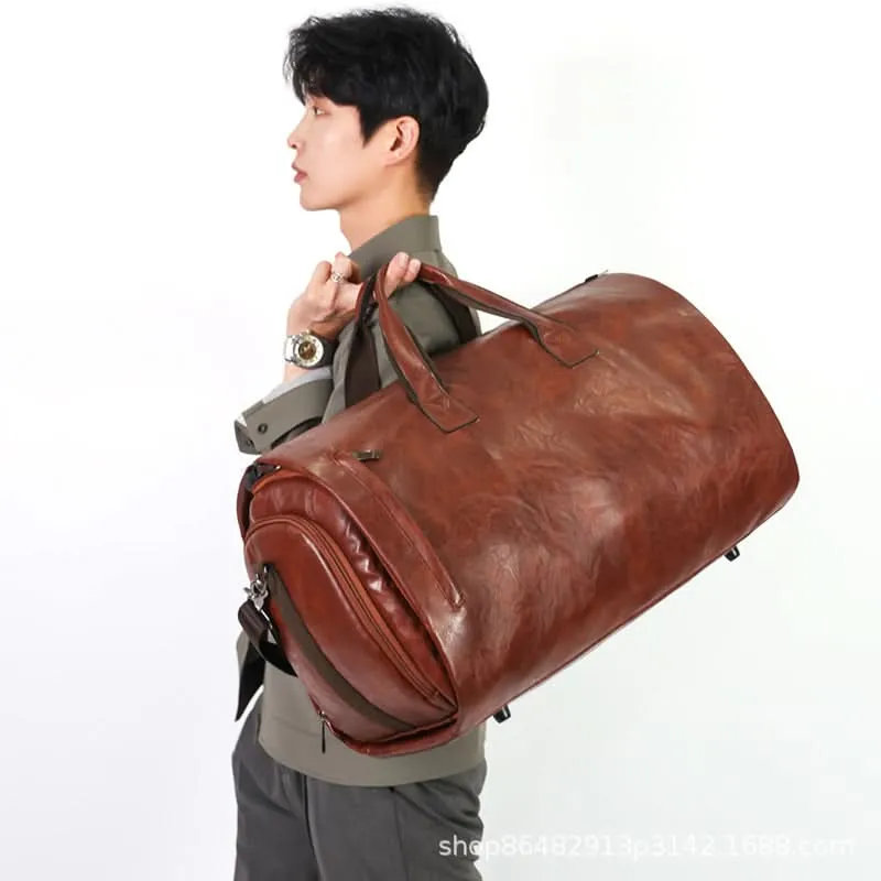 Catei Karrui Retro Suit Travel Bag with Shoe Compartment – Foldable Business Garment Bag