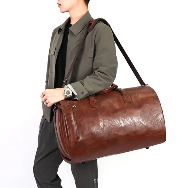 Catei Karrui Retro Suit Travel Bag with Shoe Compartment – Foldable Business Garment Bag