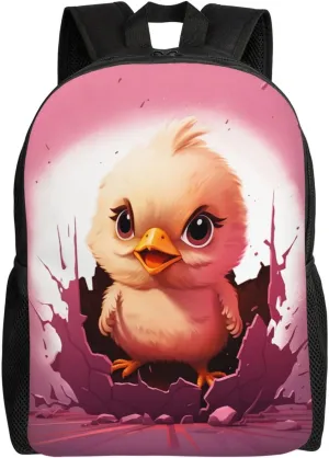 Chicken Hatches Print Backpack for Women Men Lightweight Laptop Backpacks Travel Laptop Bag Casual Daypack