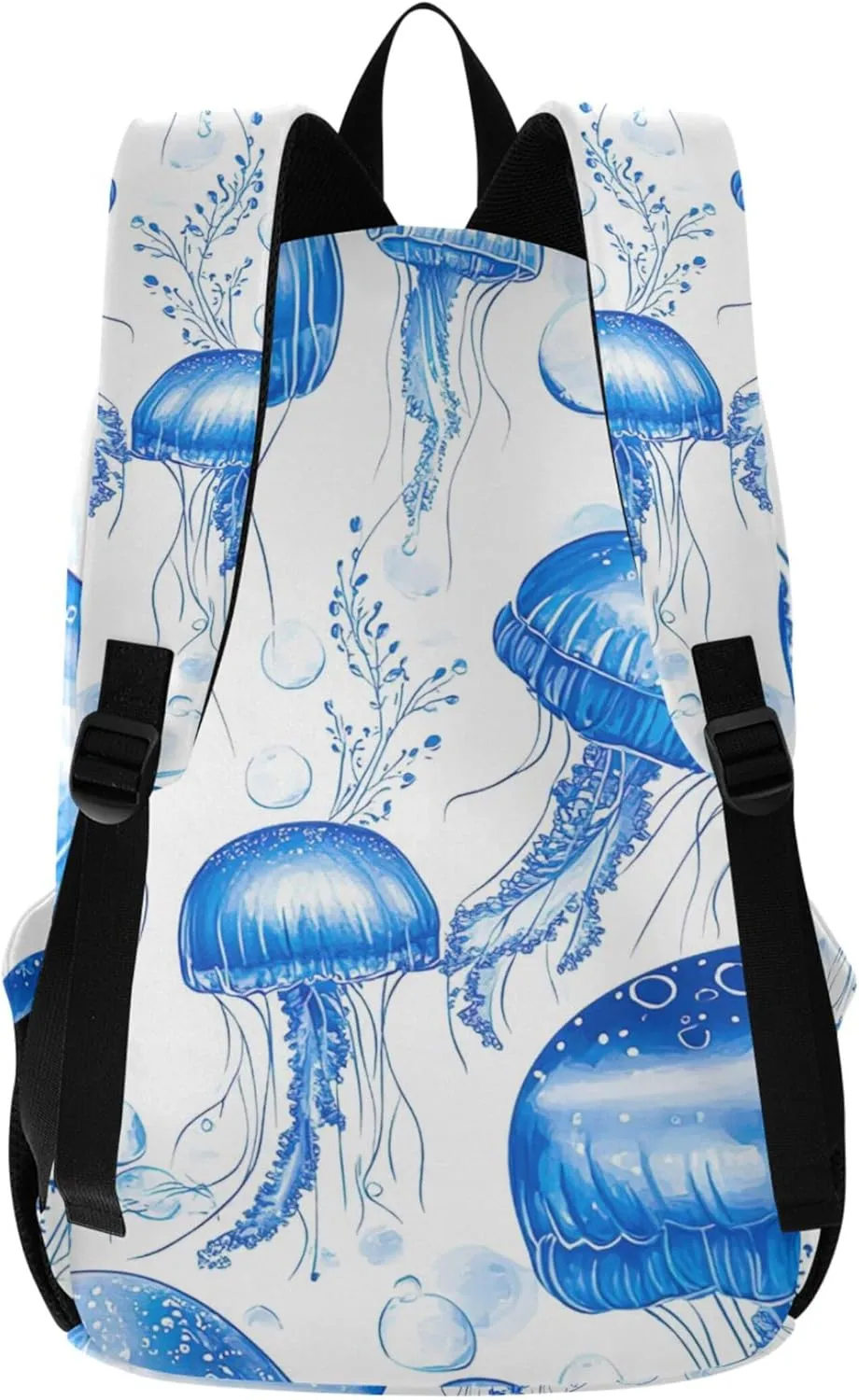 CHIFIGNO Cute Blue Jellyfish Casual Womens Daypack Cute Backpack Lightweight Gifts College Cool Backpack