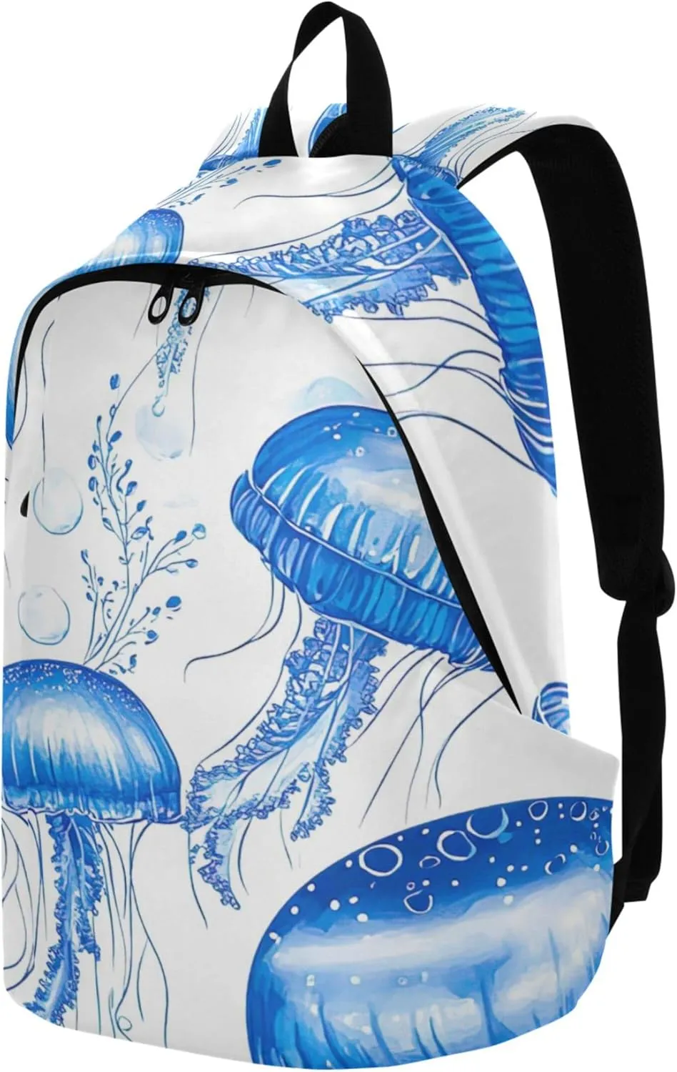CHIFIGNO Cute Blue Jellyfish Casual Womens Daypack Cute Backpack Lightweight Gifts College Cool Backpack
