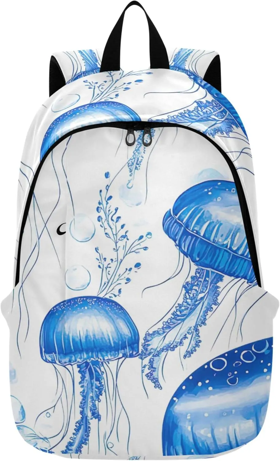 CHIFIGNO Cute Blue Jellyfish Casual Womens Daypack Cute Backpack Lightweight Gifts College Cool Backpack