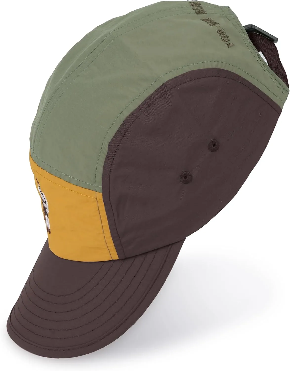 CLAPE 5 Panel Cap Curved Bill Dad Golf Cap Waterproof Nylon Hat Stylish Embroidered Baseball Cap Hip Pop Dancing Snapback Cap
