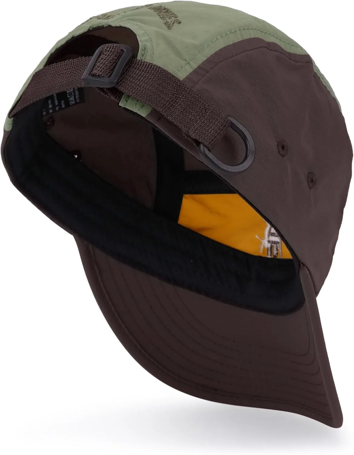 CLAPE 5 Panel Cap Curved Bill Dad Golf Cap Waterproof Nylon Hat Stylish Embroidered Baseball Cap Hip Pop Dancing Snapback Cap