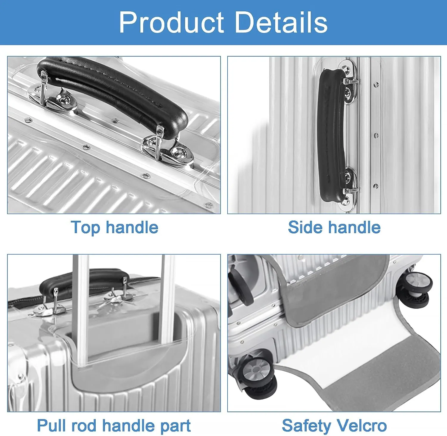 Clear Luggage Cover for 24 inch Suitcase Tsa Approved Thicken PVC Plastic Suitcase Protector Cover for Baggage Travel Waterproof.