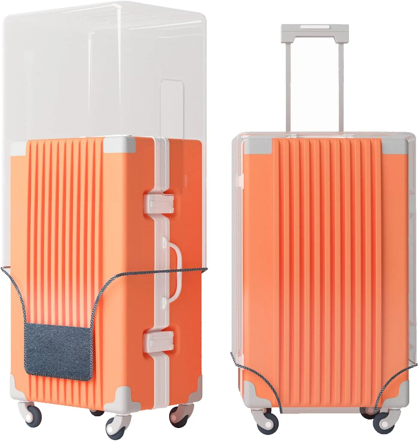 Clear PVC Luggage Cover Protectors 28 Inch Suitcase Cover for Suitcase TSA Approved 26-28Inch (25.98''H x 20.07''L x 12.40''W)