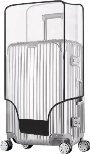 Clear Suitcase Cover - 20 24 26 28 30 Inch Waterproof PVC Suitcase Cover - Transparent Travel Suitcase Wrap - Protective Cover Case for Wheeled Luggage (30-Inch)