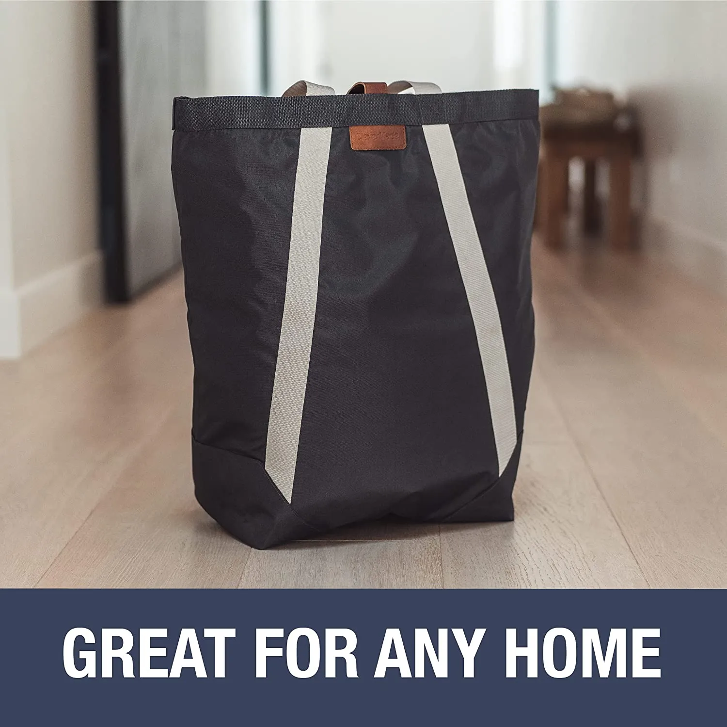 CleverMade Backpack Laundry Bag Tote with Comfortable Shoulder Straps - Extra Large Capacity Polyester Clothes Hamper with Premium Handles and an Inner Zipper Storage Pocket for Valuables, Cream