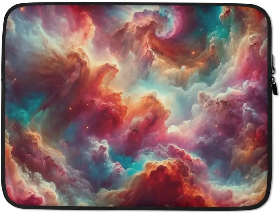 Cloudy Red Nebula Shockproof Laptop Sleeve Computer Carrying Case Water-Resistant Neoprene Handbag Slim Protective
