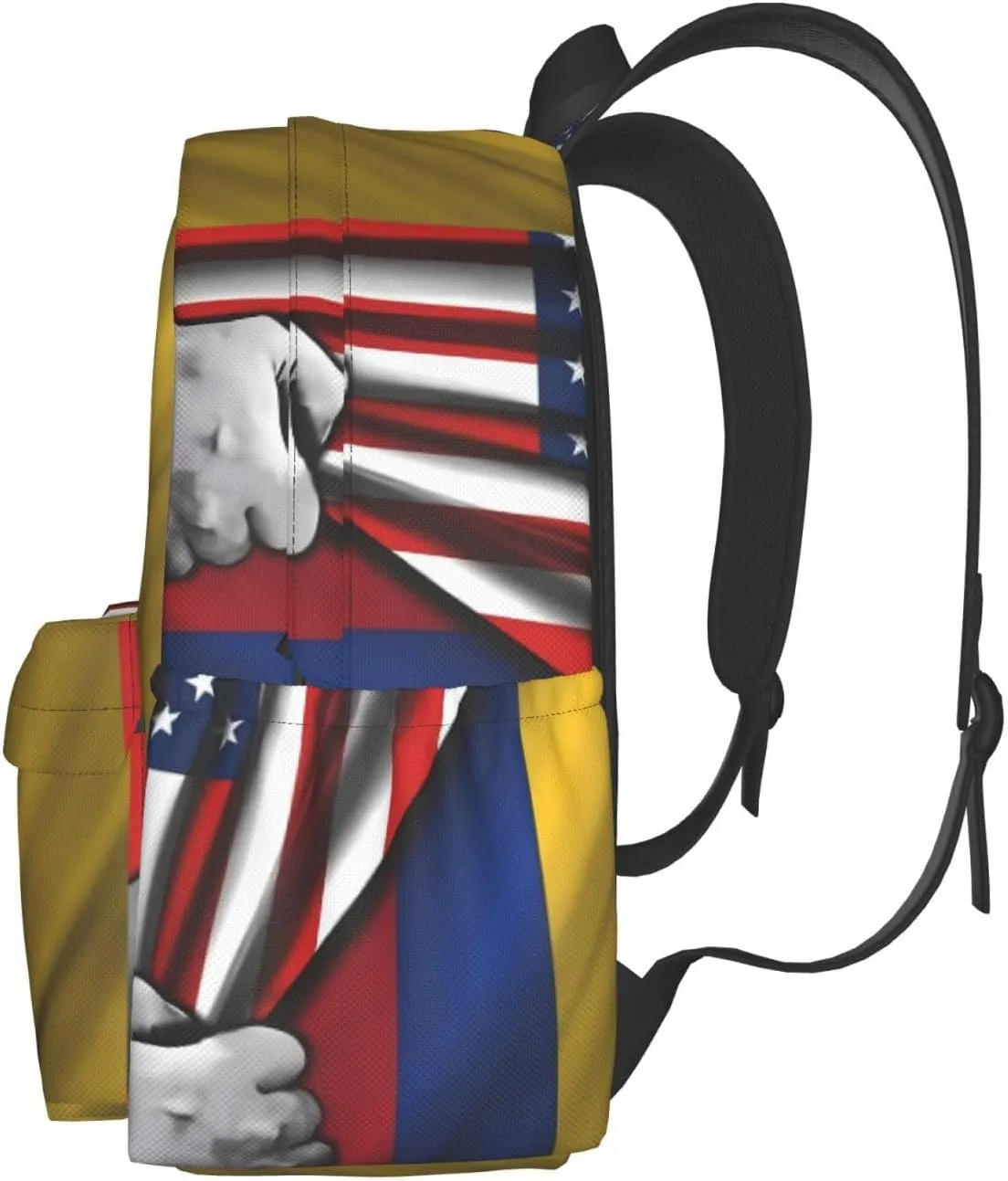 Colombian Colombia American Flag Large Travel Backpack Casual Backpacks Laptop Daypack Working Rucksack Lightweight Back Pack Sports Bag with Adjustable Shoulder Strap