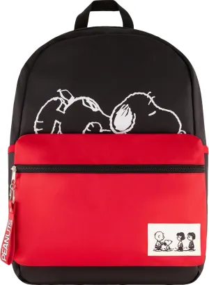Concept One Peanuts 13 Inch Sleeve Backpack, Snoopy, Charlie Brown and Woodstock Padded Computer Bag for Commute or Travel, Multi