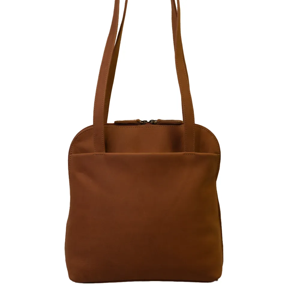 Convertible Shoulder bag to Backpack - 'Bucksport' - (Buff Leather)